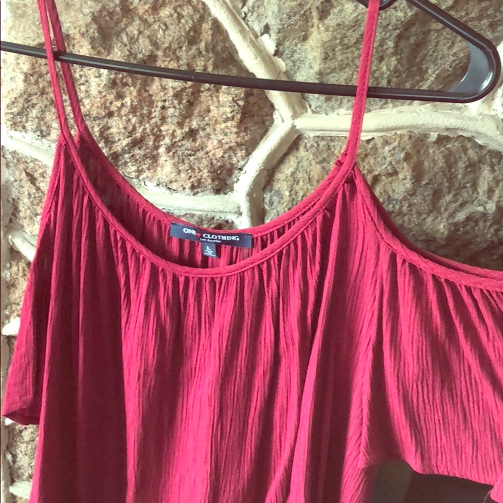 Dark red blouse